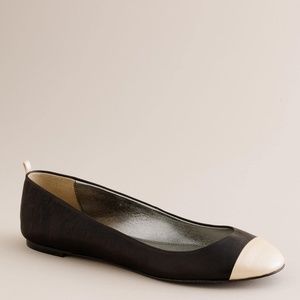 J Crew Abby Leather and Patent Ballet Flats